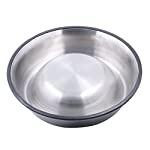 Comedero de acero inoxidable con base de goma - Silycon Pet Colombia