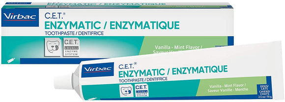 Virbac CET Enzymatic Toothpaste| Elimina el mal aliento al eliminar la placa y la acumulación de sarro | Mejor pasta dental para cuidado de mascotas - Silycon Pet Colombia