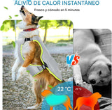 Pets Chaleco refrescante para perros con bolsa de hielo, arnés fresco por evaporación
