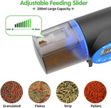 Alimentador automático de peces con carga USB