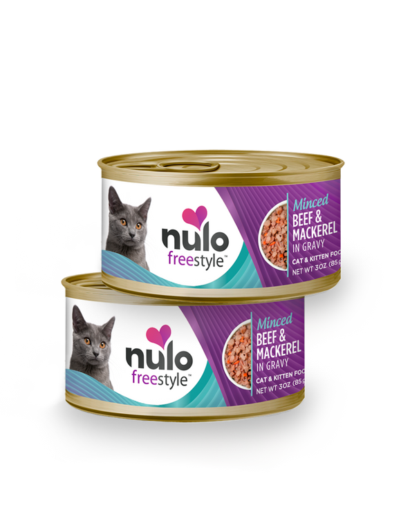 NULO CAT FS GRAIN FREE CARNE PICADA DE TERNERA Y CABALLA LATA 3 OZ - 85 GR