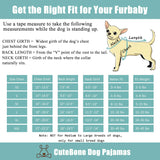 CuteBone - Bonito pijama estilo mameluco para perros, gatos