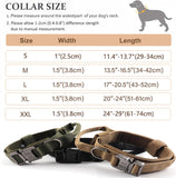 Collar táctico para perros de Guardia, collar ajustable de nailon para entrenamiento militar con mango de control y hebilla metálica de liberación rápida pesada.