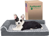 Cama ortopédica Furhaven para perros medianos y pequeños con cojines extraíbles y funda lavable, para perros de hasta 35 libras.