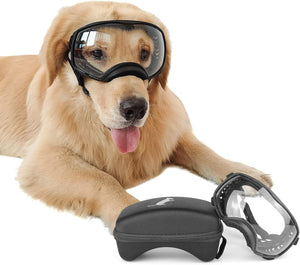 Lentes transparentes para perros con protección UV para razas medianas