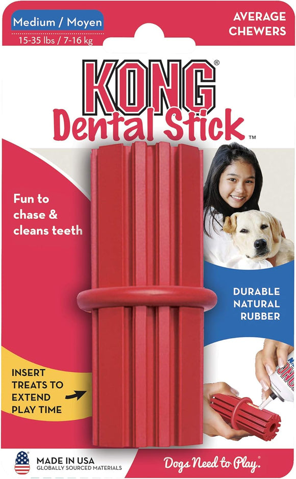 KONG PERRO CAUCHO CLASSIC DENTAL BARRA MEDIUM