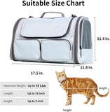 Transportador para gatos pequeños de lados suaves, bolsa de viaje grande para gatos con 4 ventanas de malla