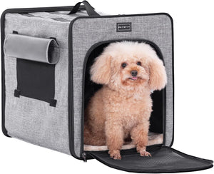 Casa Para Perros plegable suave, jaula de viaje portátil de 31 pulgadas con ventanas de malla para perros grandes