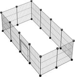 Corral Metalico con Puerta para conejos, jaulas para conejos, corralito para cachorros, corralito para gatitos, 12 paneles de metal para mascotas