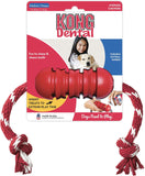 KONG PERRO CAUCHO CLASSIC DENTAL CON LAZO MEDIUM