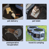 Corral Para Mascotas desplegable 2 en 1 extragrande para perros, 90 x 45 x 28 pulgadas de alto