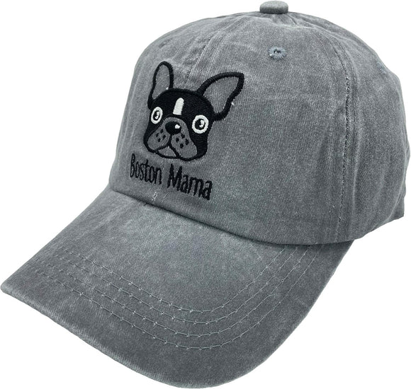 Gorra Para Mama de Boston Terrier Bordada