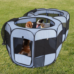 Corral Para Mascotas desplegable 2 en 1 extragrande para perros, 90 x 45 x 28 pulgadas de alto