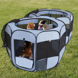 Corral Para Mascotas desplegable 2 en 1 extragrande para perros, 90 x 45 x 28 pulgadas de alto