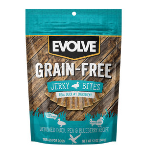 EVOLVE DOG SNACK GRAIN FREE JERKY DUCK - PATO 12 OZ -340 GR