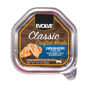 EVOLVE CAT CLASSIC BANDEJA CRAFTED MEALS POLLO 99 Gr.