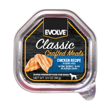 EVOLVE DOG CLASSIC BANDEJA  CRAFTED MEALS POLLO 99 Gr.