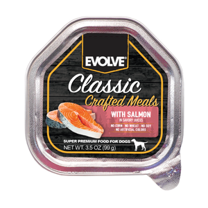 EVOLVE DOG CLASSIC BANDEJA CRAFTED MEALS SALMON 99 Gr.