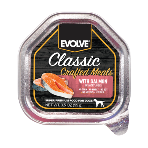 EVOLVE DOG CLASSIC BANDEJA CRAFTED MEALS SALMON 99 Gr.