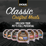 EVOLVE DOG CLASSIC BANDEJA  CRAFTED MEALS PAVO 99Gr.