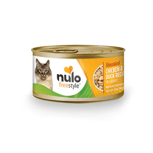 NULO CAT FS GRAIN FREE SHREDDED- TIRILLAS POLLO & PATO LATA 3 OZ - 85 GR