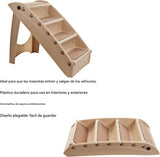 Escaleras plegables de plástico para mascotas.