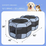 Corral Para Mascotas desplegable 2 en 1 extragrande para perros, 90 x 45 x 28 pulgadas de alto