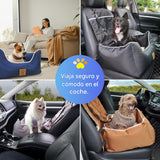 Asiento de automóvil para perro, adecuado para asientos delanteros y traseros