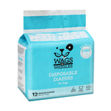 WAGS & WIGGLES Pañal Desechable para Perro X 12 UND - Silycon Pet Colombia