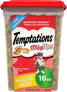 TEMPTATIONS MixUps Crunchy and Soft Cat Treats, 16 oz. - Silycon Pet Colombia