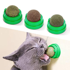 Potaroma 3 bolas de gato Silvervine, juguetes comestibles de gatito