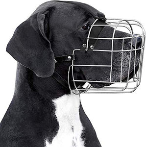 Bozal para perro con canasta de alambre de metal Tamaño XL