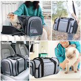transportador de viaje de 4 lados expandible para gatos y cachorros pequeños