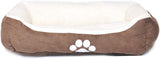 Cama para perro rectangular larga para mascotas con bordado de huella de perro - Silycon Pet Colombia