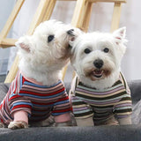 Kyeese - Pijamas para perro a rayas ligeras para perros