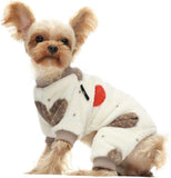 Fitwarm Ropa térmica de invierno para mascotas para pijamas de perro, gato, mameluco para cachorros, trajes de terciopelo grueso