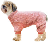Pijama de terciopelo para perro, suéter de cuello alto para perro.