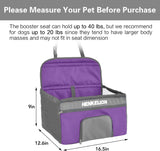Henkelion - Silla de perro tipo booster de lujo para perros pequeños y medianos, diseño con marco de metal reforzado.