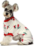Fitwarm Ropa térmica de invierno para mascotas para pijamas de perro, gato, mameluco para cachorros, trajes de terciopelo grueso