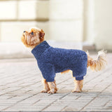 Pijama de terciopelo para perro, suéter de cuello alto para perro.