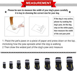 Botas impermeables para perros, con tiras reflectantes, juego de 4 unidades
