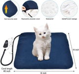 Tapete térmico para mascotas, almohadilla térmica eléctrica para perros y gatos, alfombrilla de calentamiento interior con apagado automático (M: 18 x 18 pulgadas)