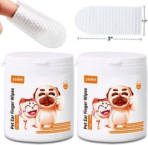 Toallitas limpiadoras de orejas de perro para perros y gatos, 100 toallitas