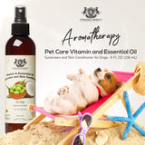 Vitamina y aceite esencial protector solar y acondicionador de la piel para perros – 8 fl oz