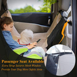 Fundas de asiento para perro, ventana visual de malla con correa adicional y hebillas de seguridad.