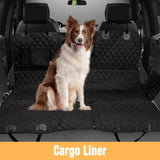 Funda impermeable para asiento de coche de perro con ventana de malla, antideslizante, duradera, suave, para asiento trasero de mascotas