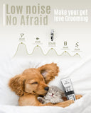 ONEISALL - Cortadora para pelo eléctrico silencioso para perros y gatos