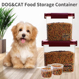 Contenedor de almacenamiento de alimentos para perros, paquete de 2 recipientes herméticos