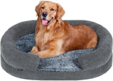 camas ortopédicas para perros medianos, Egg-Crate memoria de espuma de sofá con los lados y la cubierta lavable