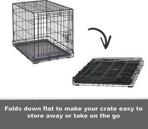 Guacal de metal para perros, con puerta simple.